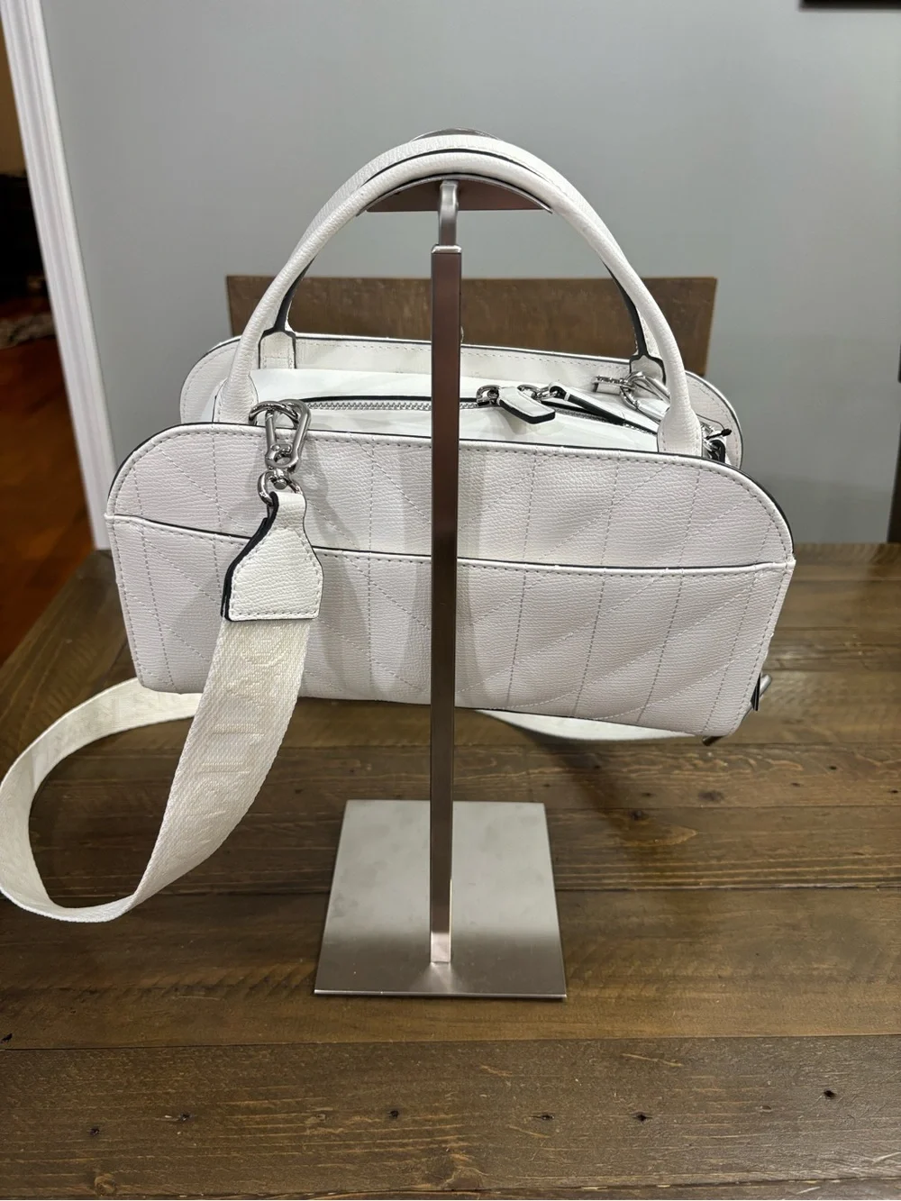 Karl Lagerfeld Maybelle Satchel with Pink and Silver Charms